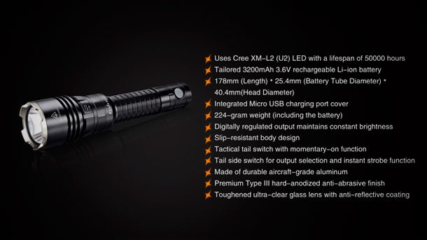 Fenix UC45 - мощный светодиодный фонарь с подзарядкой от USB Fenix-UC45-photo-2