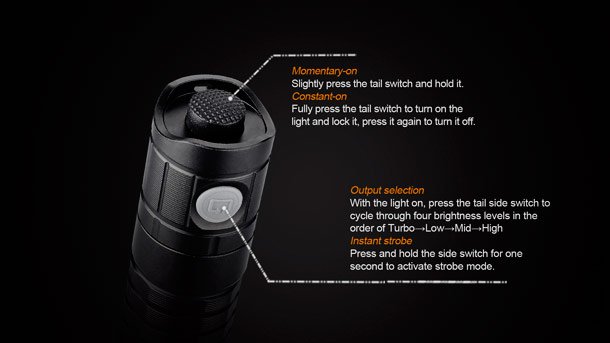 Fenix UC45 - мощный светодиодный фонарь с подзарядкой от USB Fenix-UC45-photo-3