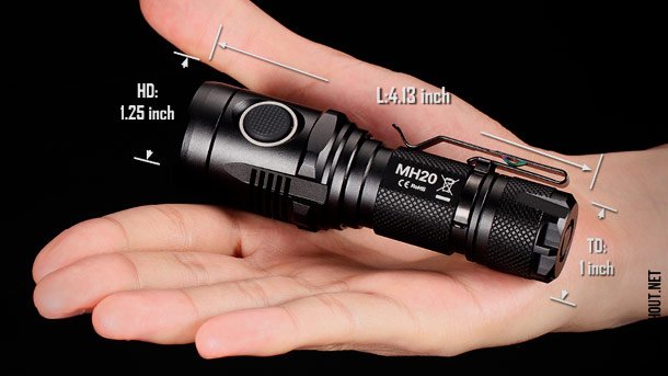 Небольшой и мощный светодиодный фонарь Nitecore MH20 Nitecore-MH20-1000lm-photo-3