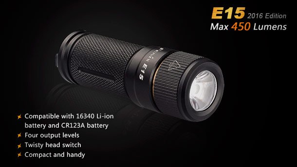 Fenix представила новую версию карманного светодиодного фонаря Fenix E15