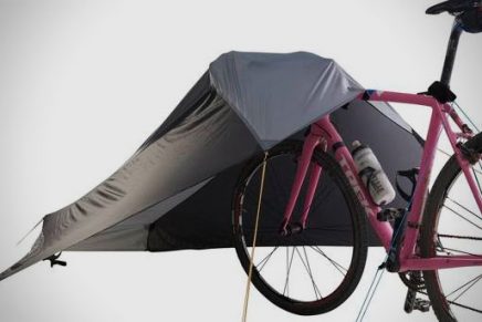 Представлено крепление для тента, которое позволит использовать велосипед как опору Ultimate-Direction-FK-Tarp-Bike-Conversion-Kit-2019-photo-6-436x291