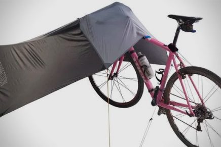 Представлено крепление для тента, которое позволит использовать велосипед как опору Ultimate-Direction-FK-Tarp-Bike-Conversion-Kit-2019-photo-7-436x291
