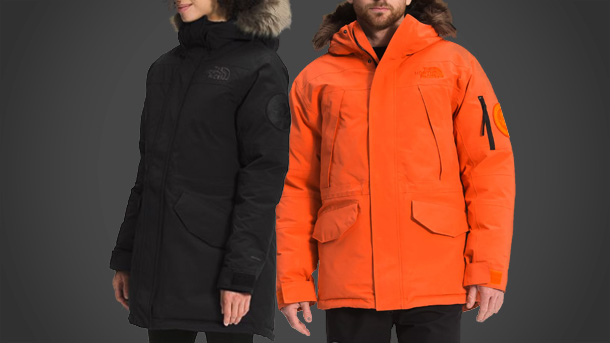 the north face parka orange