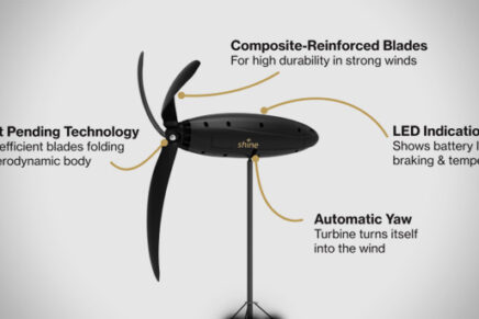 Aurea Technologies представила портативную ветровую турбину для аутдора - Shine Turbine Aurea-Shine-Turbine-2022-photo-4-436x291